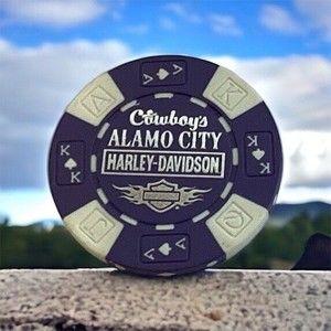 Harley-Davidson "COWBOYS ALAMO CITY" San Antonio Texas Poker Chip